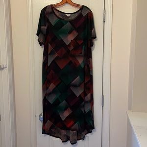 LulaRoe Carly 3x geometric print dress